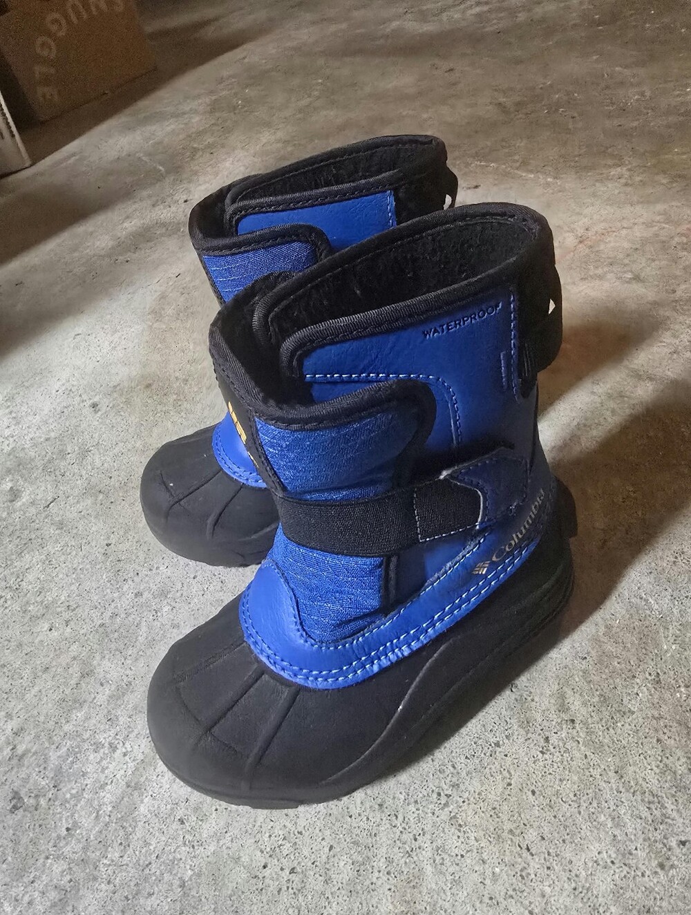 Columbia Kids Blue and Black Waterproof Winter Boots